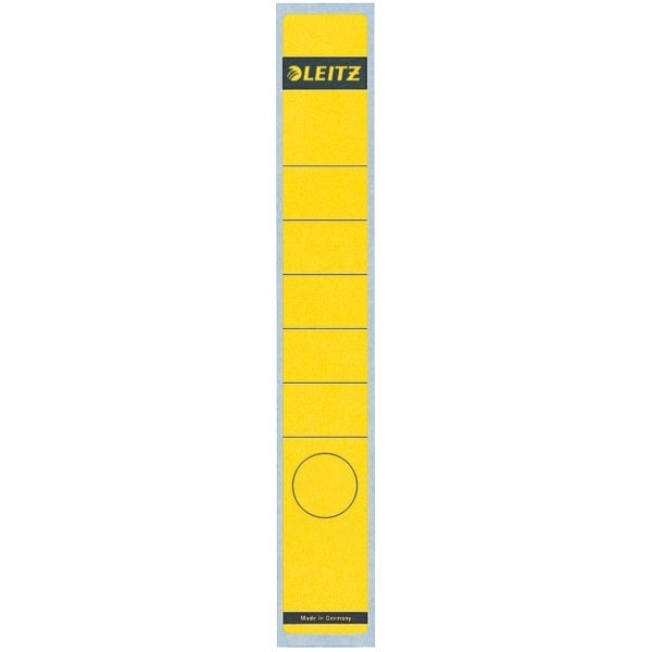 Leitz 1648 étiquettes de dos auto-adhésives petites 39 x 285 (10 pièces) - jaune 16480015 211050 - 1