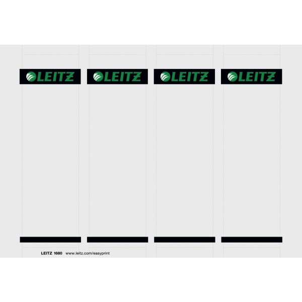 Leitz 1680 étiquettes de dos imprimables larges et courtes 56 x 190 mm (100 pièces) - blanc 16800085 211058 - 1