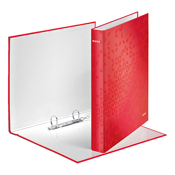 Leitz 4241 WOW classeur à anneaux avec 2 anneaux en D (40 mm) - rouge 42410026 227644 - 1