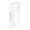 Leitz 4257 WOW classeur avec 2 anneaux en O (32 mm) - blanc métallisé