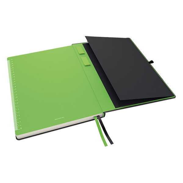 Leitz 4472 cahier broché A4 à lignes 96 g/m² 80 feuilles - noir 44720095 211530 - 4