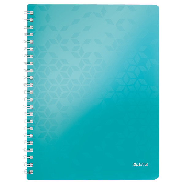 Leitz 4637 WOW cahier à spirale A4 ligné 80 g/m² 80 feuilles - menthe métallisé 46370051 211984 - 1