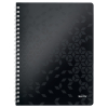 Leitz 4637 WOW cahier à spirale A4 ligné 80 g/m² 80 feuilles - noir