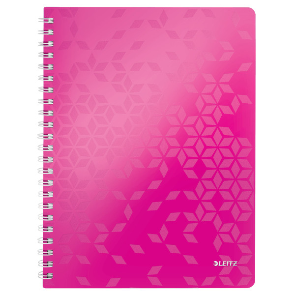 Leitz 4637 WOW cahier à spirale A4 ligné 80 g/m² 80 feuilles - rose métallisé 46370023 211981 - 1