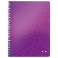 Leitz 4637 WOW cahier à spirale A4 ligné 80 g/m² 80 feuilles - violet métallisé 46370062 211985