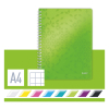 Leitz 4638 WOW cahier à spirale A4 quadrillé 80 g/m² 80 feuilles (4 trous) - vert 46380054 226222 - 3