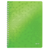 Leitz 4638 WOW cahier à spirale A4 quadrillé 80 g/m² 80 feuilles (4 trous) - vert