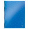 Leitz 4638 WOW cahier à spirale quadrillé A4 80 g/m² 80 feuilles (4 trous) - bleu métallisé