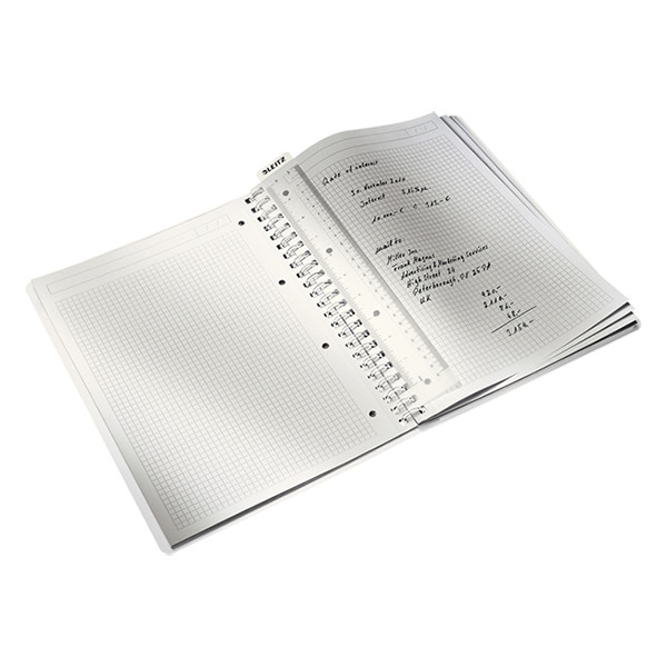 Leitz 4638 WOW cahier à spirale quadrillé A4 80 g/m² 80 feuilles (4 trous) - bleu métallisé 46380036 211988 - 2