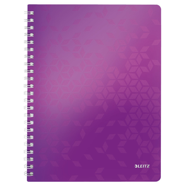 Leitz 4638 WOW cahier à spirale quadrillé A4 80 g/m² 80 feuilles (4 trous) - violet métallisé 46380062 211991 - 1