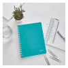 Leitz 4639 WOW cahier à spirale A5 ligné 80 g/m² 80 feuilles (2 trous) - menthe métallisé 46390051 211996 - 2