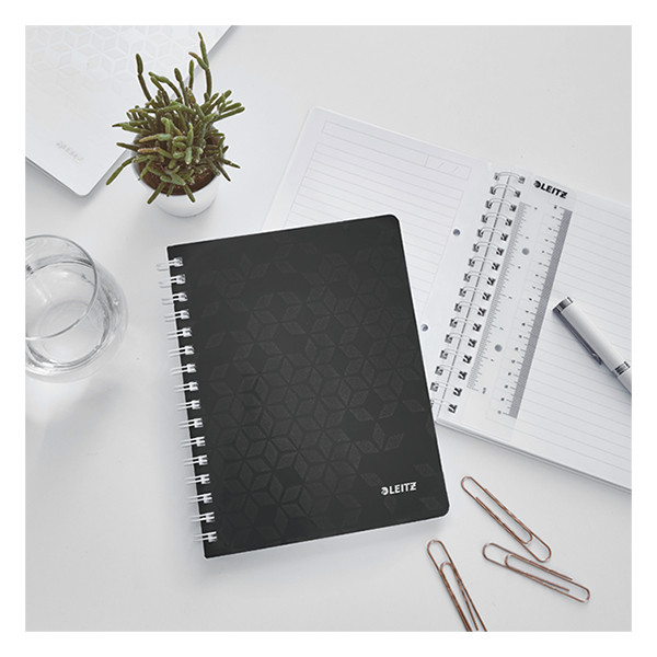 Leitz 4639 WOW cahier à spirale A5 ligné 80 g/m² 80 feuilles (2 trous) - noir 46390095 226224 - 2