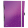 Leitz 4645 WOW Be Mobile cahier à spirale A4 quadrillé 80 g/m² 80 feuilles - violet métallisé 46450062 211864 - 1