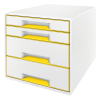 Leitz 5213 WOW module de classement (4 tiroirs) - jaune 52132016 226167 - 1