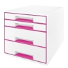 Leitz 5213 WOW module de classement (4 tiroirs) - rose métallisé
