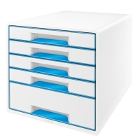 Leitz 5214 WOW module de classement (5 tiroirs) - bleu métallisé 52142036 202541