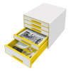 Leitz 5214 WOW module de classement (5 tiroirs) - jaune 52142016 226168 - 2