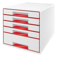 Leitz 5214 WOW module de classement (5 tiroirs) - rouge 52142026 227652