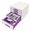 Leitz 5214 WOW module de classement (5 tiroirs) - violet métallisé 52142062 202544 - 2