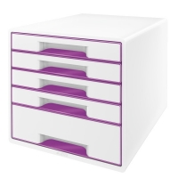 Leitz 5214 WOW module de classement (5 tiroirs) - violet métallisé 52142062 202544