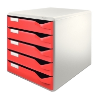 Leitz 5280 module de classement (5 tiroirs) - rouge 52800025 211206