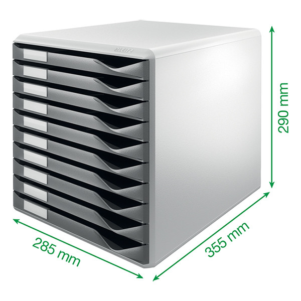 Leitz 5281 module de classement (10 tiroirs) - gris foncé 52810089 211218 - 2