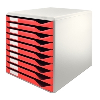Leitz 5281 module de classement (10 tiroirs) - rouge 52810025 211214