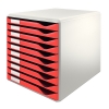 Leitz 5281 module de classement (10 tiroirs) - rouge