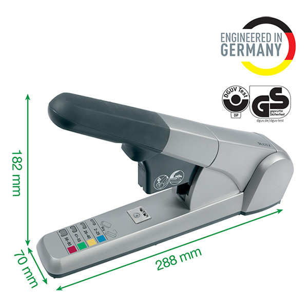 Leitz 5551 Heavy Duty agrafeuse (80 feuilles) - gris 55510084 211370 - 4