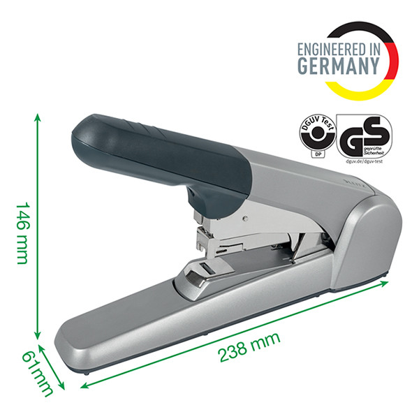 Leitz 5552 Heavy Duty Flat Clinch agrafeuse (60 feuilles) - gris 55520084 211368 - 5