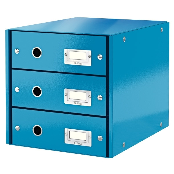 Leitz 6048 WOW module de classement (3 tiroirs) - bleu métallisé 60480036 211970 - 1