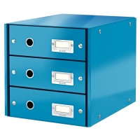 Leitz 6048 WOW module de classement (3 tiroirs) - bleu métallisé 60480036 211970