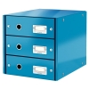 Leitz 6048 WOW module de classement (3 tiroirs) - bleu métallisé