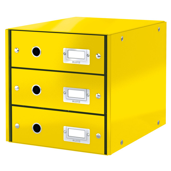 Leitz 6048 WOW module de classement (3 tiroirs) - jaune 60480016 226163 - 1
