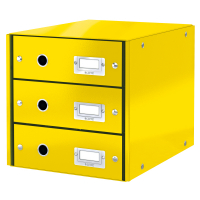 Leitz 6048 WOW module de classement (3 tiroirs) - jaune 60480016 226163