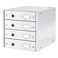 Leitz 6049 WOW module de classement (4 tiroirs) - blanc métallisé 60490001 211186