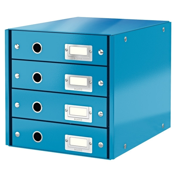 Leitz 6049 WOW module de classement (4 tiroirs) - bleu métallisé 60490036 211964 - 1