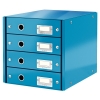 Leitz 6049 WOW module de classement (4 tiroirs) - bleu métallisé 211964 - 1