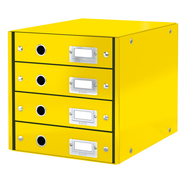 Leitz 6049 WOW module de classement (4 tiroirs) - jaune 60490016 226165 - 1