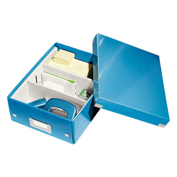 Leitz 6057 WOW petite boîte de rangement à compartiments - bleu métallisé 60570036 211958 - 3