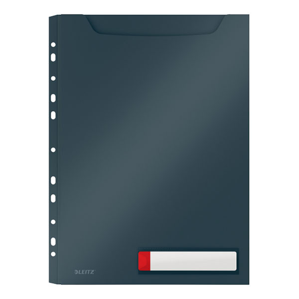 Leitz Cosy Privacy chemise de confidentialité avec bande perforée rétractable A4 (3 pièces) - gris velours 46680089 226402 - 1