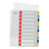 Leitz Cosy intercalaires imprimables en plastique A4 avec 10 onglets (11 trous)