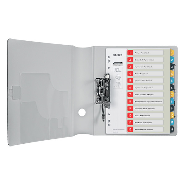 Leitz Cosy intercalaires imprimables en plastique A4 avec 12 onglets (11 trous) 12480000 226368 - 2