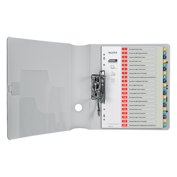 Leitz Cosy intercalaires imprimables en plastique A4 avec 20 onglets (11 trous) 12490000 226369 - 2