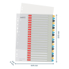 Leitz Cosy intercalaires imprimables en plastique A4 avec 20 onglets (11 trous) 12490000 226369 - 3