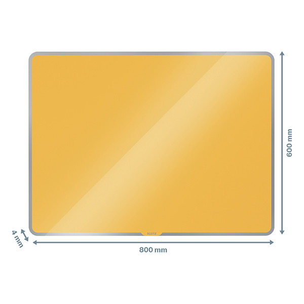 Leitz Cosy tableau en verre magnétique (80 x 60 cm) - jaune foncé 70430019 226442 - 3