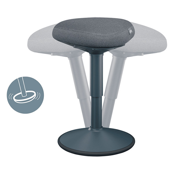 Leitz Ergo Active tabouret avec assise confortable et réglage pneumatique - gris foncé 65440089 202759 - 2