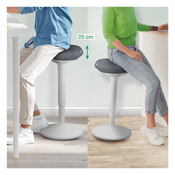Leitz Ergo Active tabouret avec réglage pneumatique - gris clair 65450085 202761 - 8