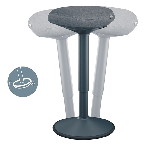 Leitz Ergo Active tabouret avec réglage pneumatique - gris foncé 65450089 202763 - 2