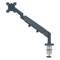 Leitz Ergo bras d'écran à faible encombrement pour 1 moniteur (avec pince et obturateur passe-câble) - gris foncé 64890089 226599